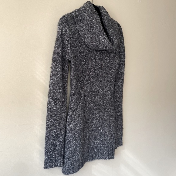 Jenni Kayne Wool Cashmere Marled Cowl Turtleneck Longline Sweater size XS - Picture 3 of 7